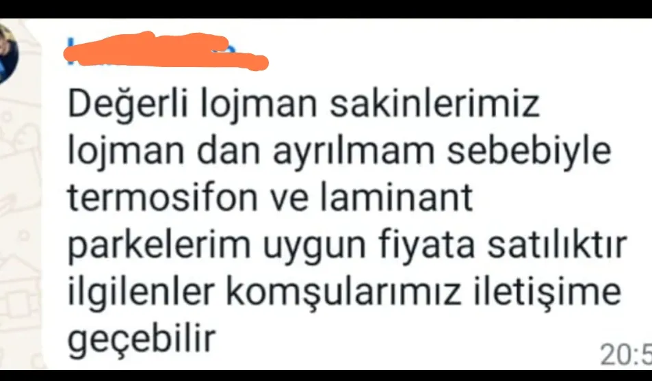 AZ KULLANILMIŞ SATILIK LOJMAN ŞOHBEN