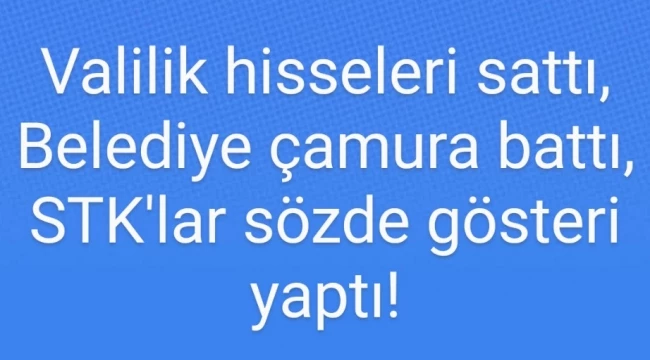 VALİLİK HİSSELERİNİ SATTI,