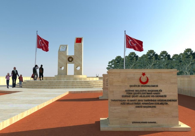 TÜRKİYE’NİN İKİNCİ BÜYÜK ŞEHİTLİK ANITI EDİRNE’YE YAPILIYOR.